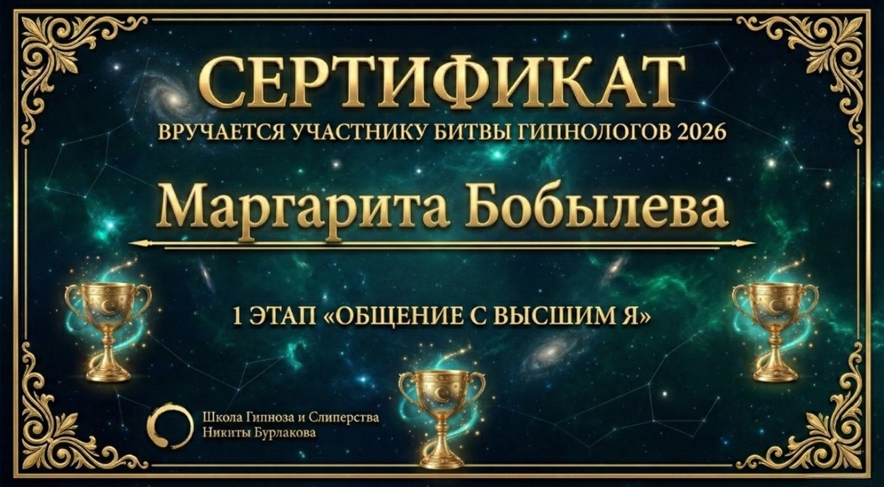 Сертификат Галина